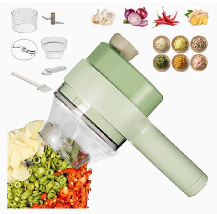 4 In 1 Portable Electric Vegetable Cutter Set