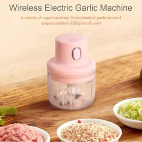 Portable Electric USB Rechargeable Fruit Vegetable Onion Garlic Cutter Mixer Blender